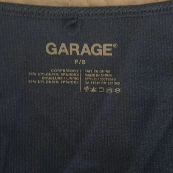 Garage blue cropped long sleeve - Picture 2 of 4